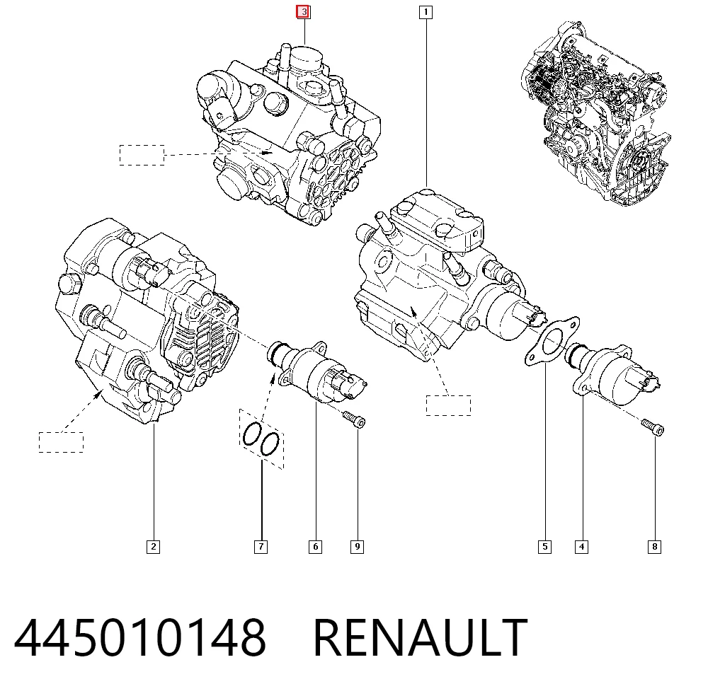 445010148 Renault (RVI) Насос паливний високого тиску (ПНВТ)