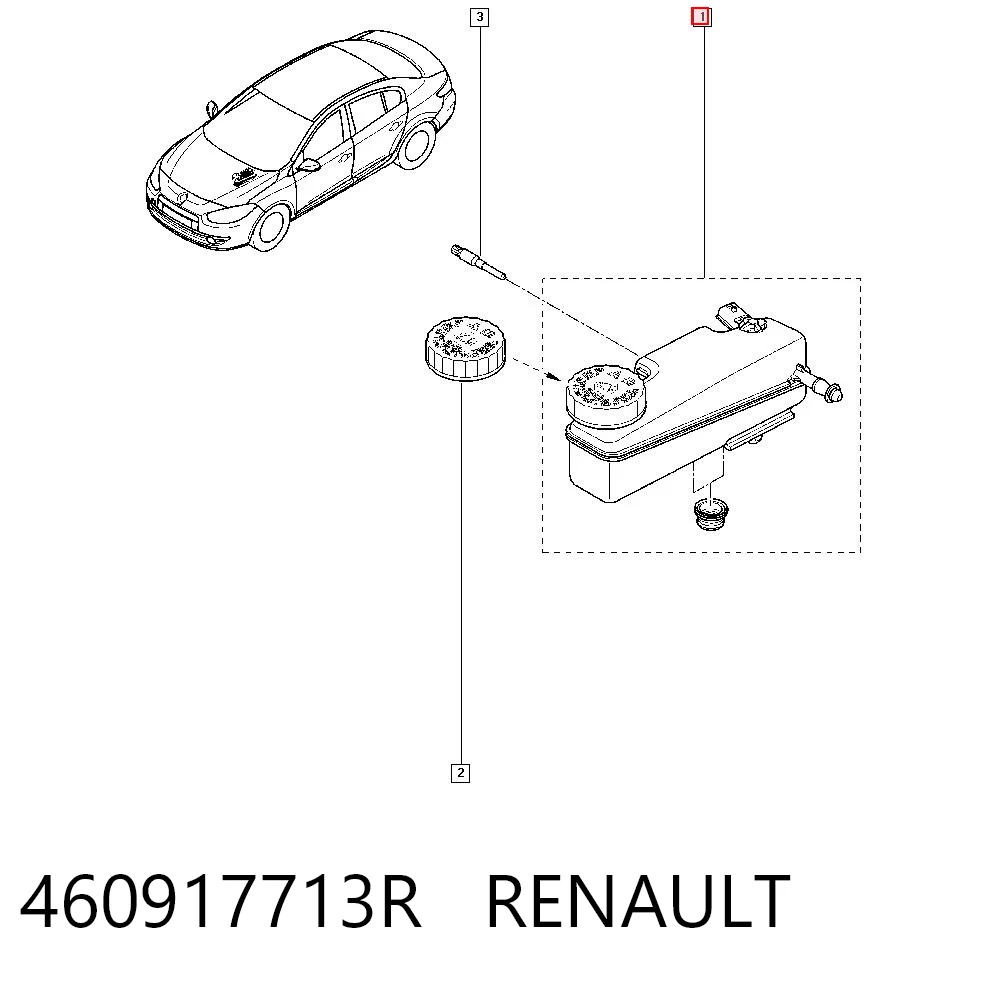 Бачок ГГЦ Renault Megane III універсал (KZ0, KZ1) (2008 - 2016) ціна, від 13.66 USD