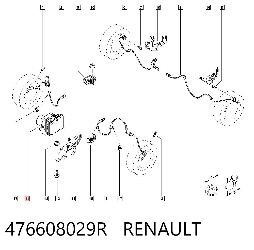 Блок управління АБС (ABS) на Renault Master III FV