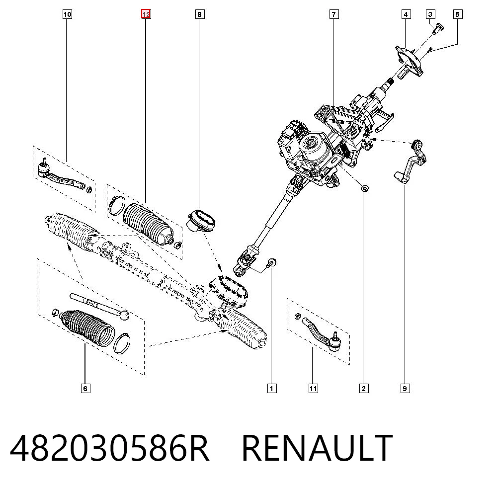 Пильник рульової рейки 45084 Lemforder