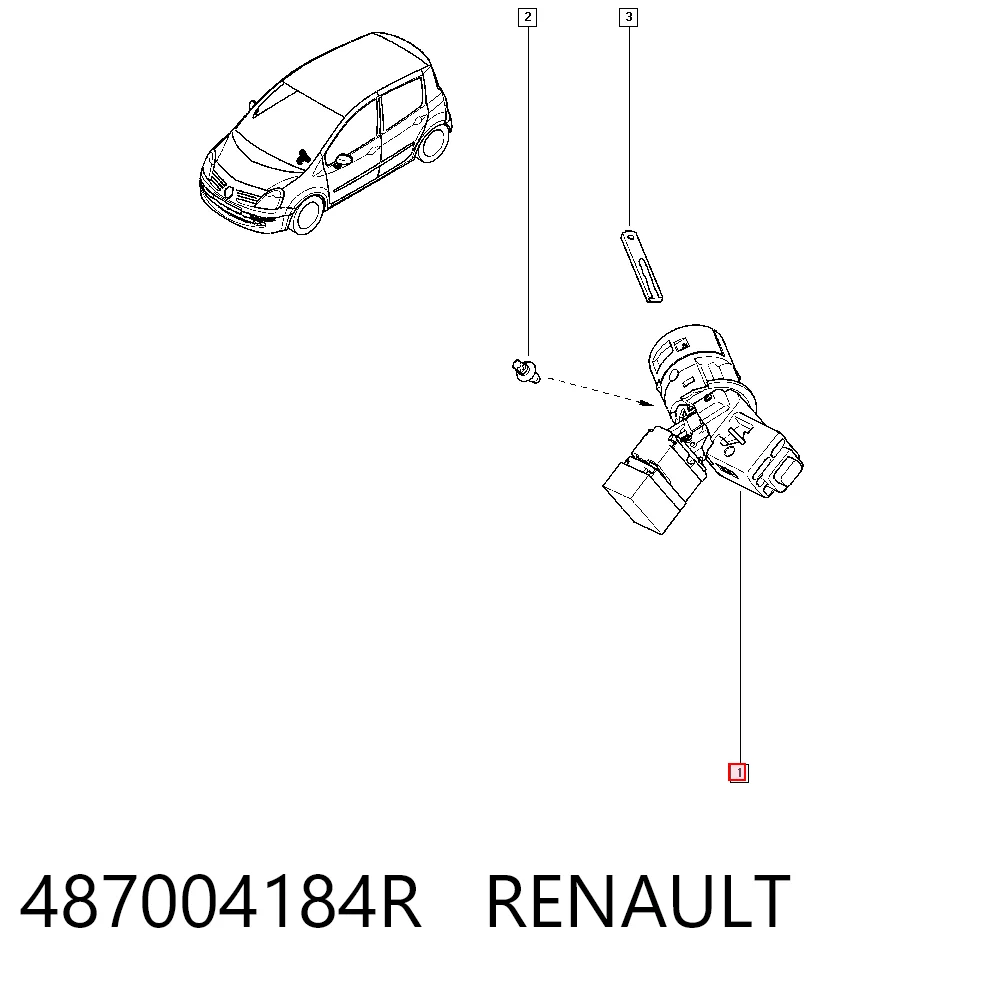 487004184R Renault (RVI) Замок запалювання