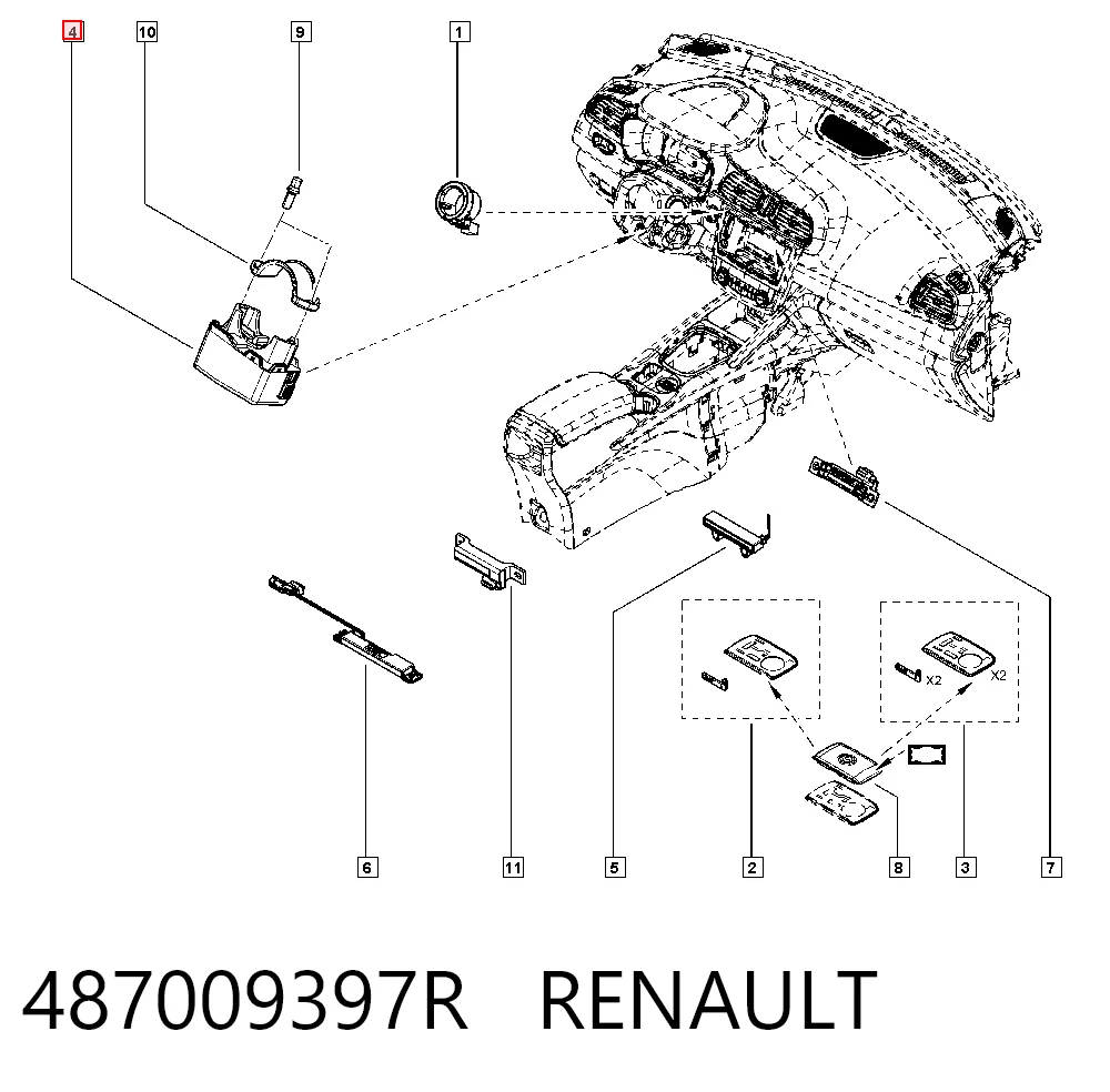 Механізм блокування керма Nissan/Infiniti 487002725R ціна, від 37.75 USD