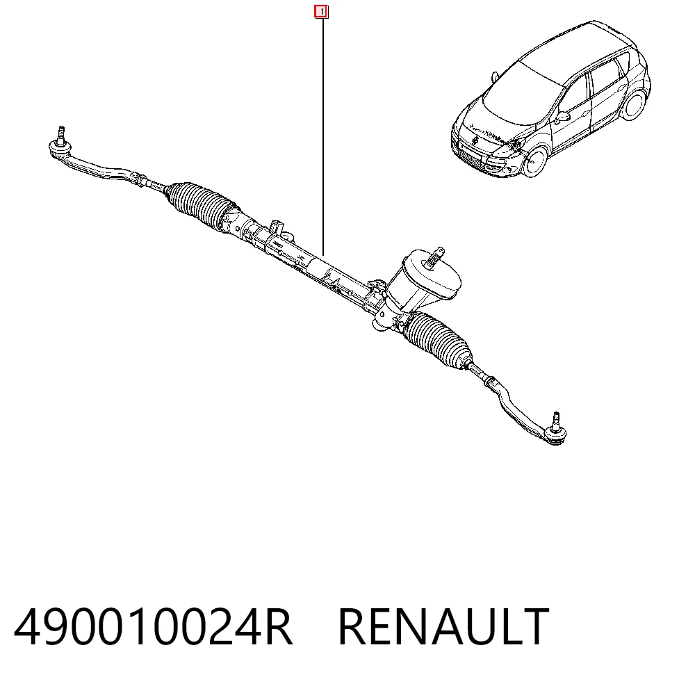 490010024R Renault (RVI) Рейковий рульовий механізм