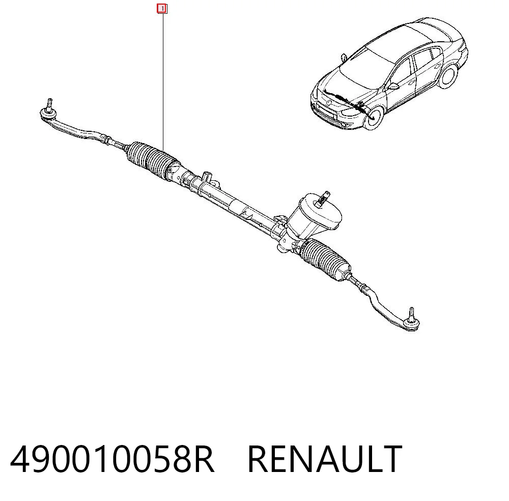 490010058R Renault (RVI) Рейковий рульовий механізм