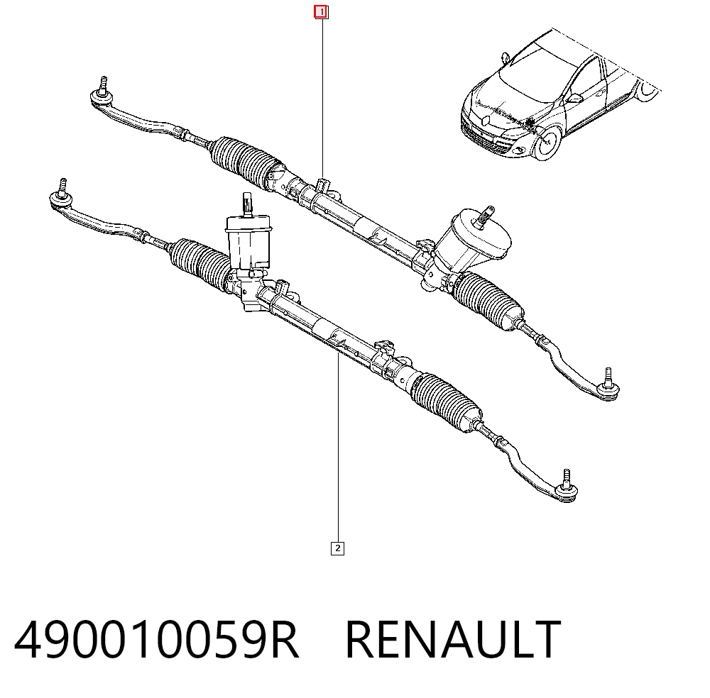 490010059R Renault (RVI) Рейковий рульовий механізм