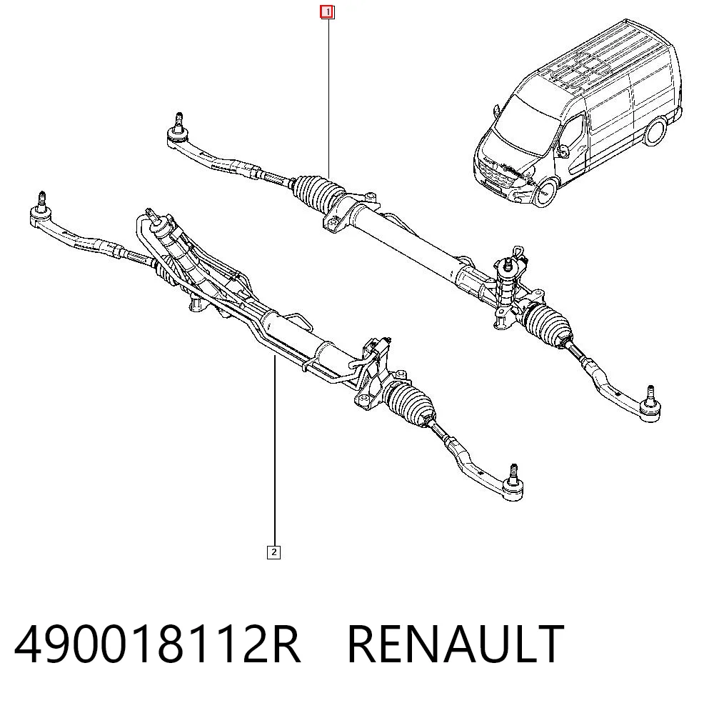 490018112R Renault (RVI) Рейковий рульовий механізм