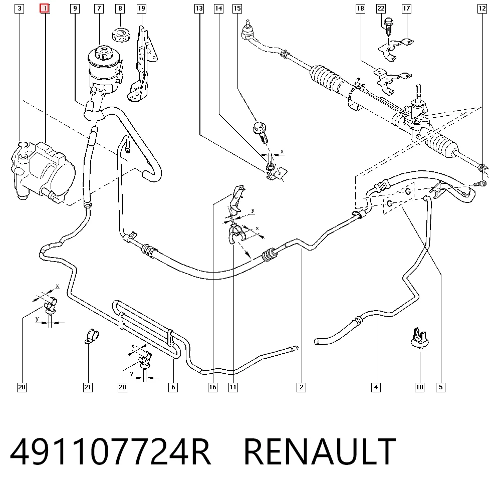 Насос гідропідсилювача на Renault Espace IV JK0