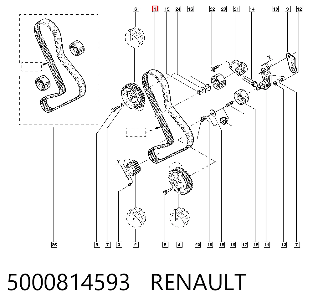 ГРМ ремінь Fiat/Alfa/Lancia 5889256