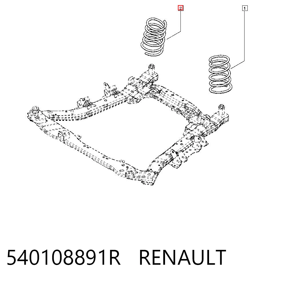 Пружина амортизатора передняя на Renault DUSTER II HM