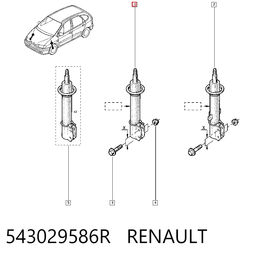 Стойка амортизатора передняя Polcar 22046840 ціна, від 46.19 USD