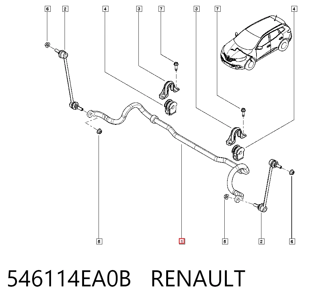 Купити Передній стабілізатор Nissan Qashqai II J11