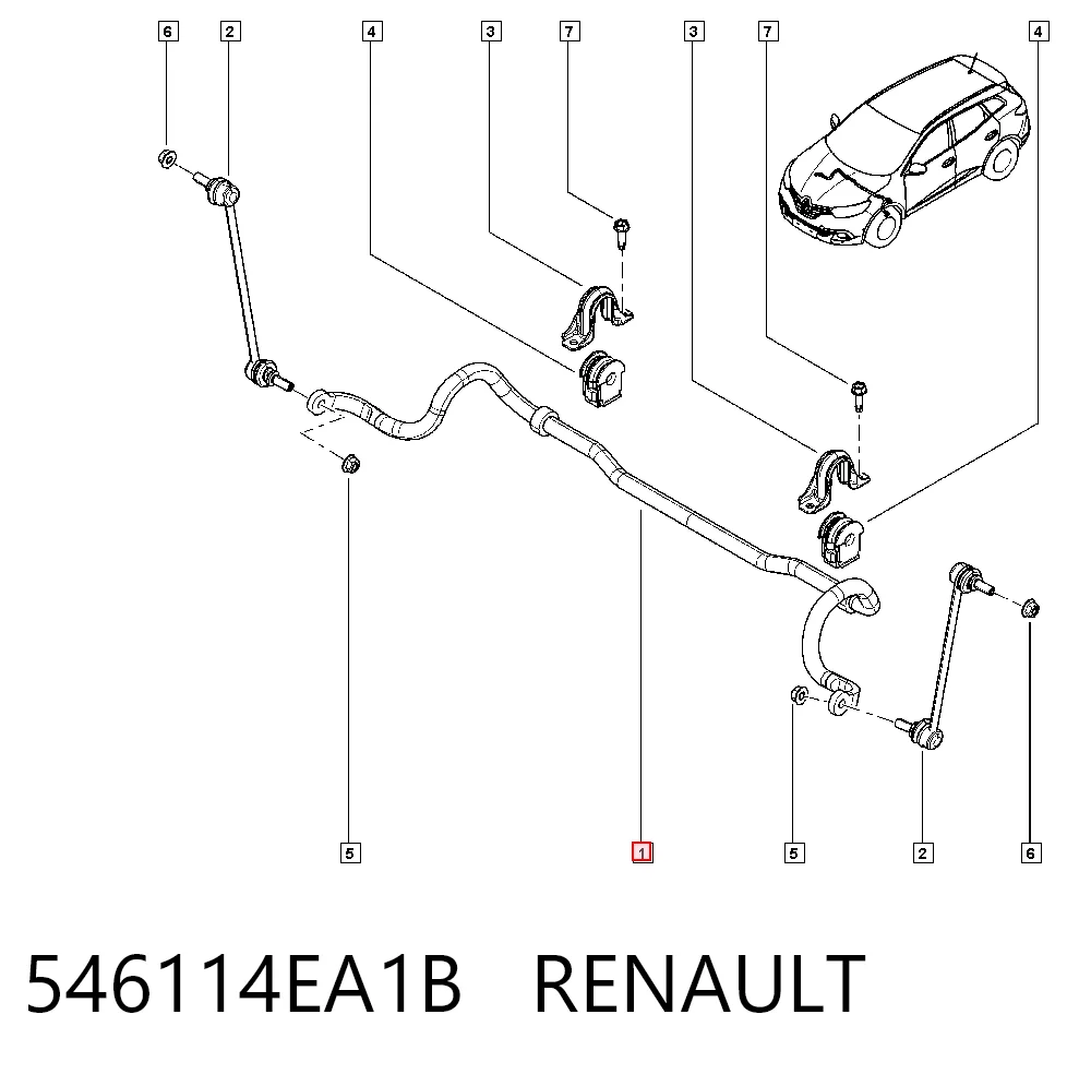  Передній стабілізатор Nissan Qashqai 2