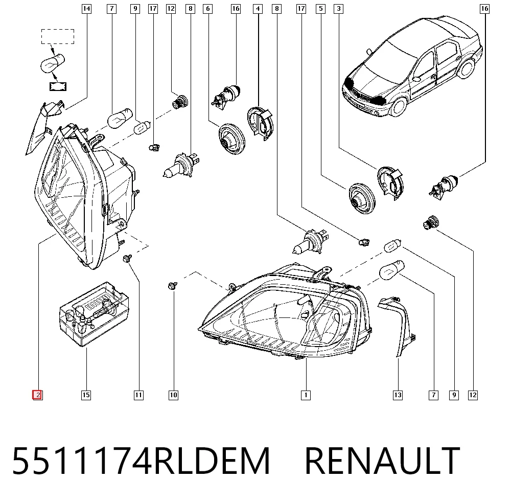 Купити Фара права Renault LOGAN I MCV KS
