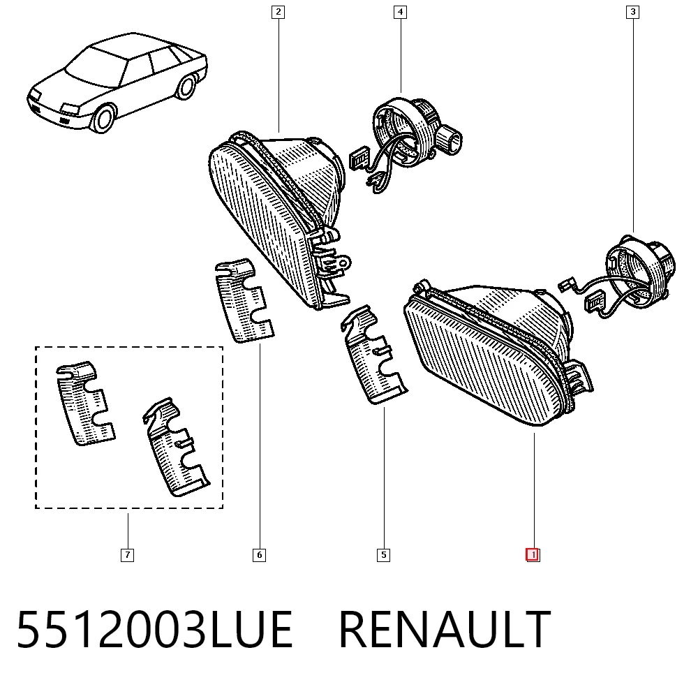 Протитуманка ліва на Renault Laguna I B56, 556