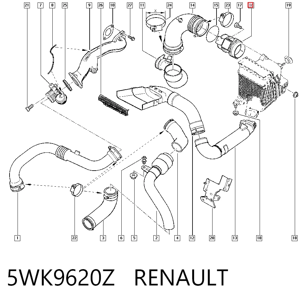 5WK9620Z Renault (RVI) Датчик витрати повітря