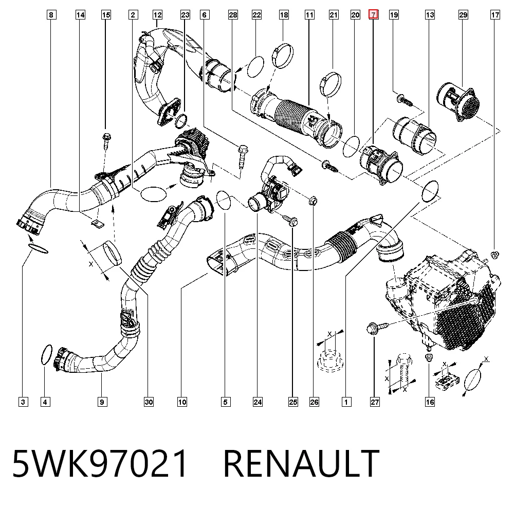 5WK97021 Renault (RVI) Датчик витрати повітря