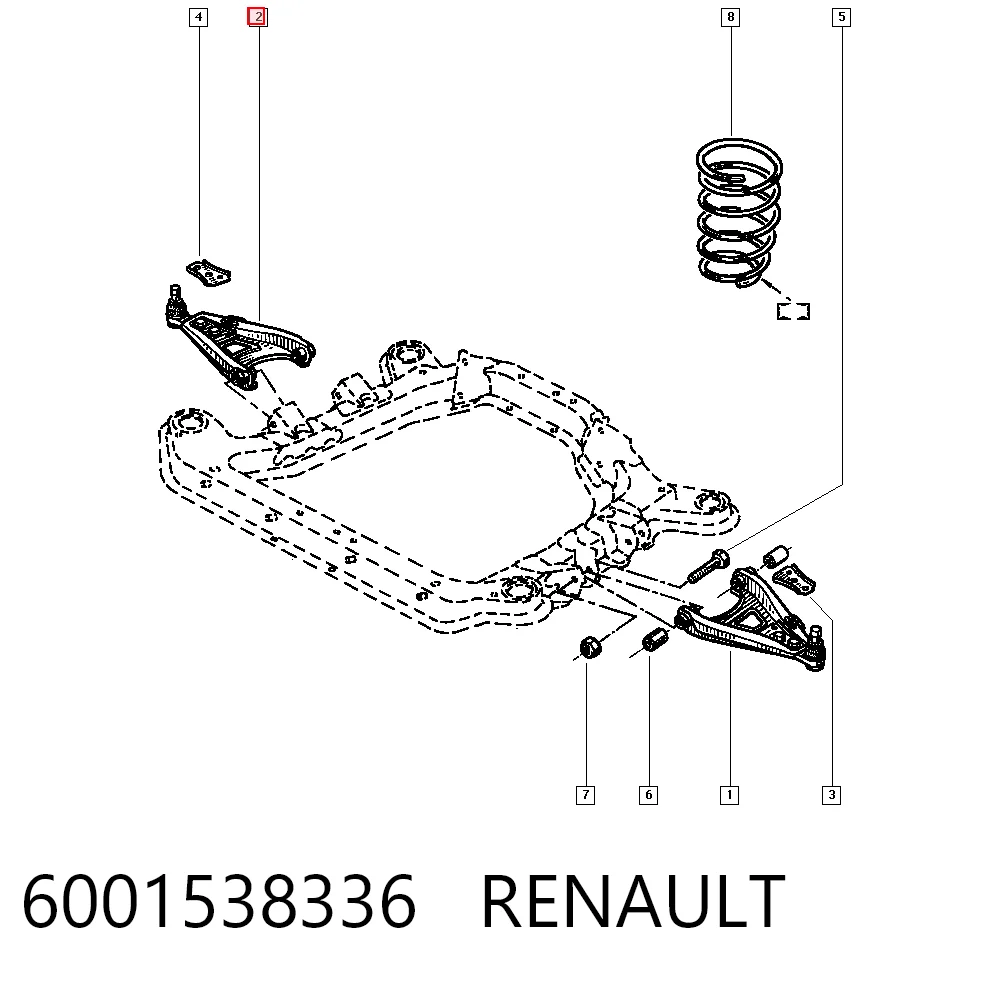 Купити Важіль передньої підвіски нижній, правий Renault 21  L48