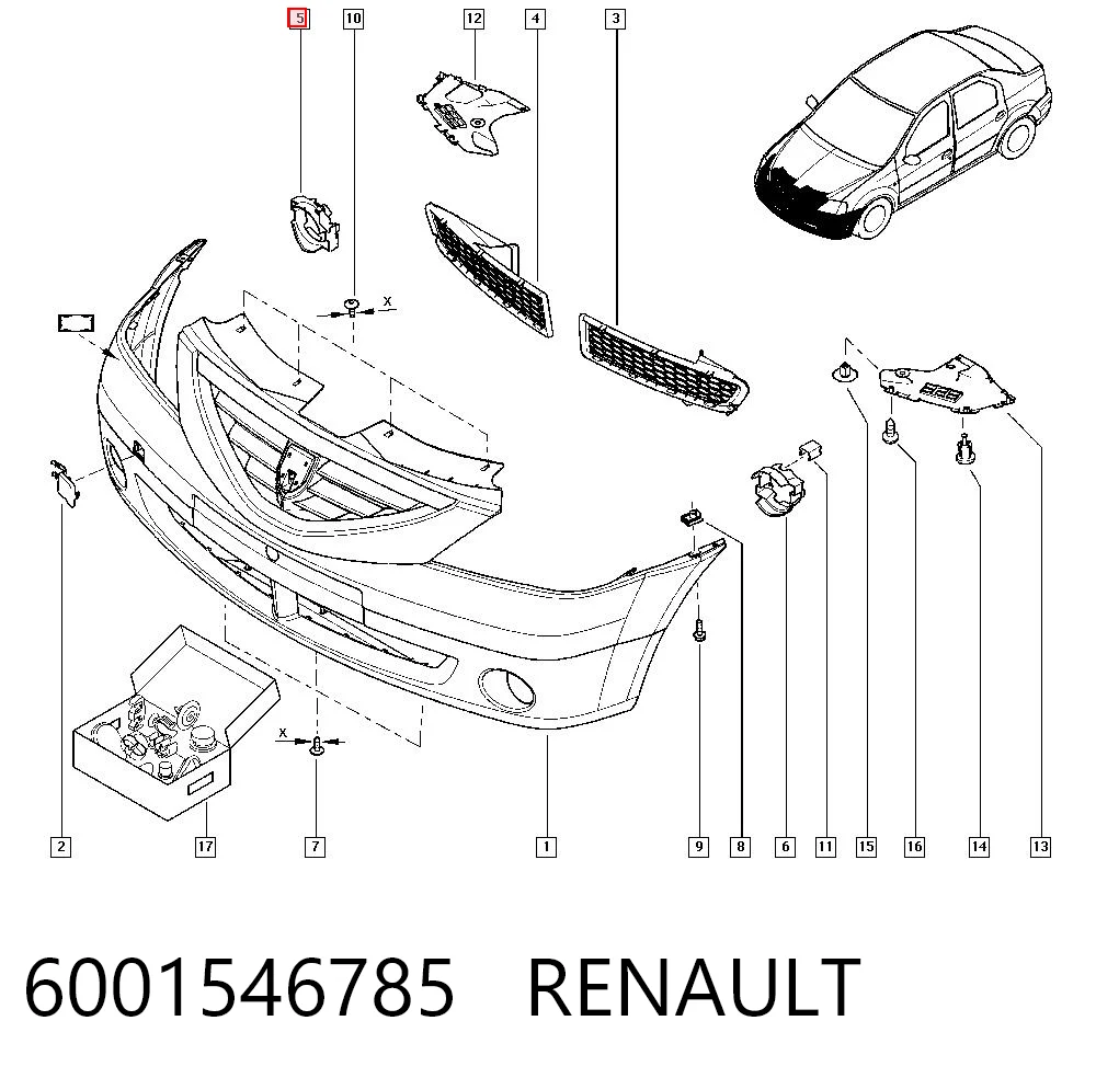 Заглушка протитуманки передньої правої AND 32807041 ціна, від 3.30 USD