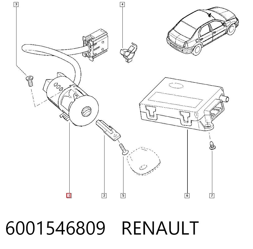 6001546809 Renault (RVI) Замок запалювання