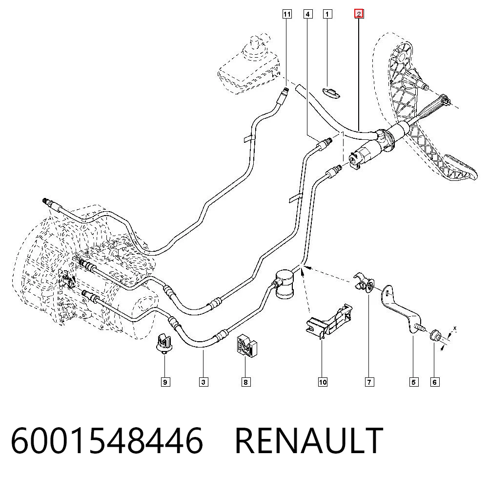 6001548446 Renault (RVI) Циліндр зчеплення, головний