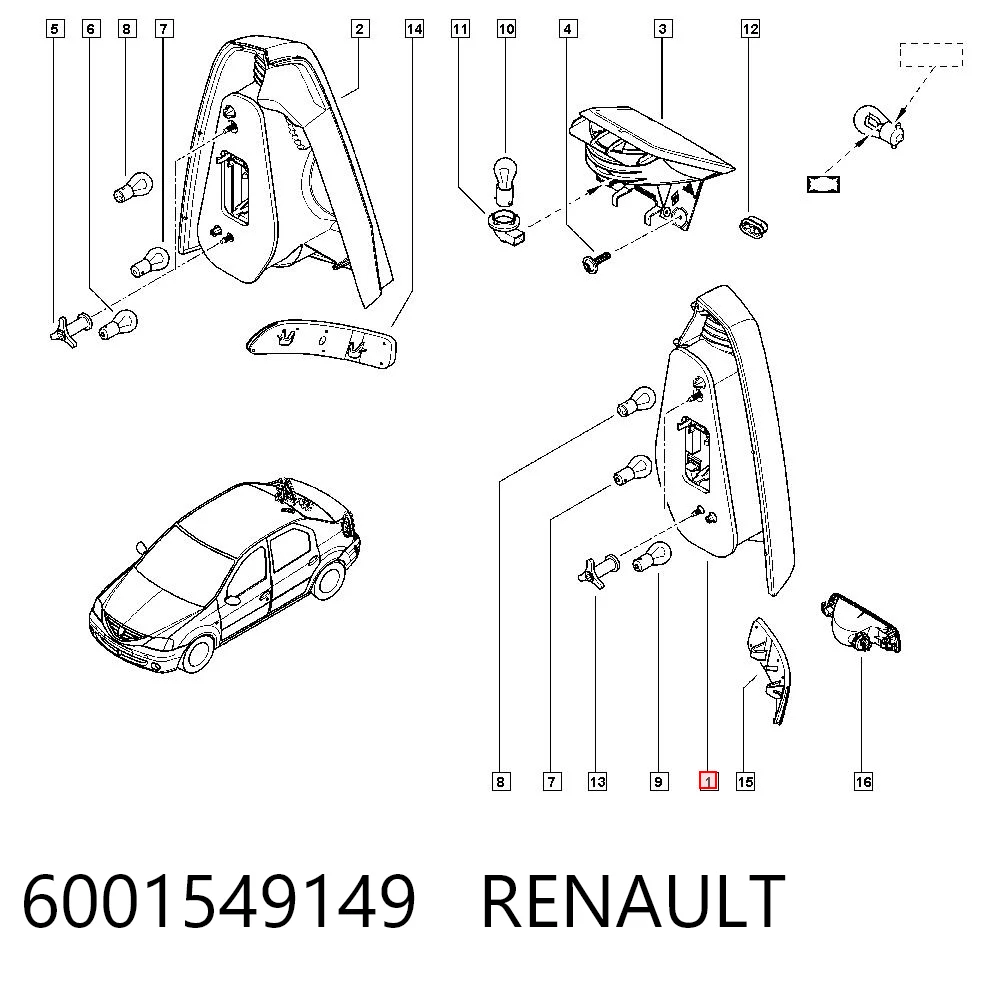 Ліхтар задній лівий AND 30945123 ціна, від 27.22 USD