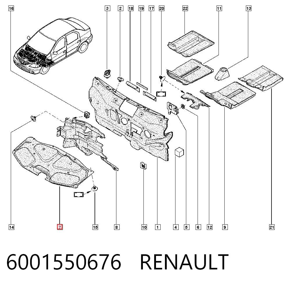 Шумоізоляція капота Dacia Logan 1 LS