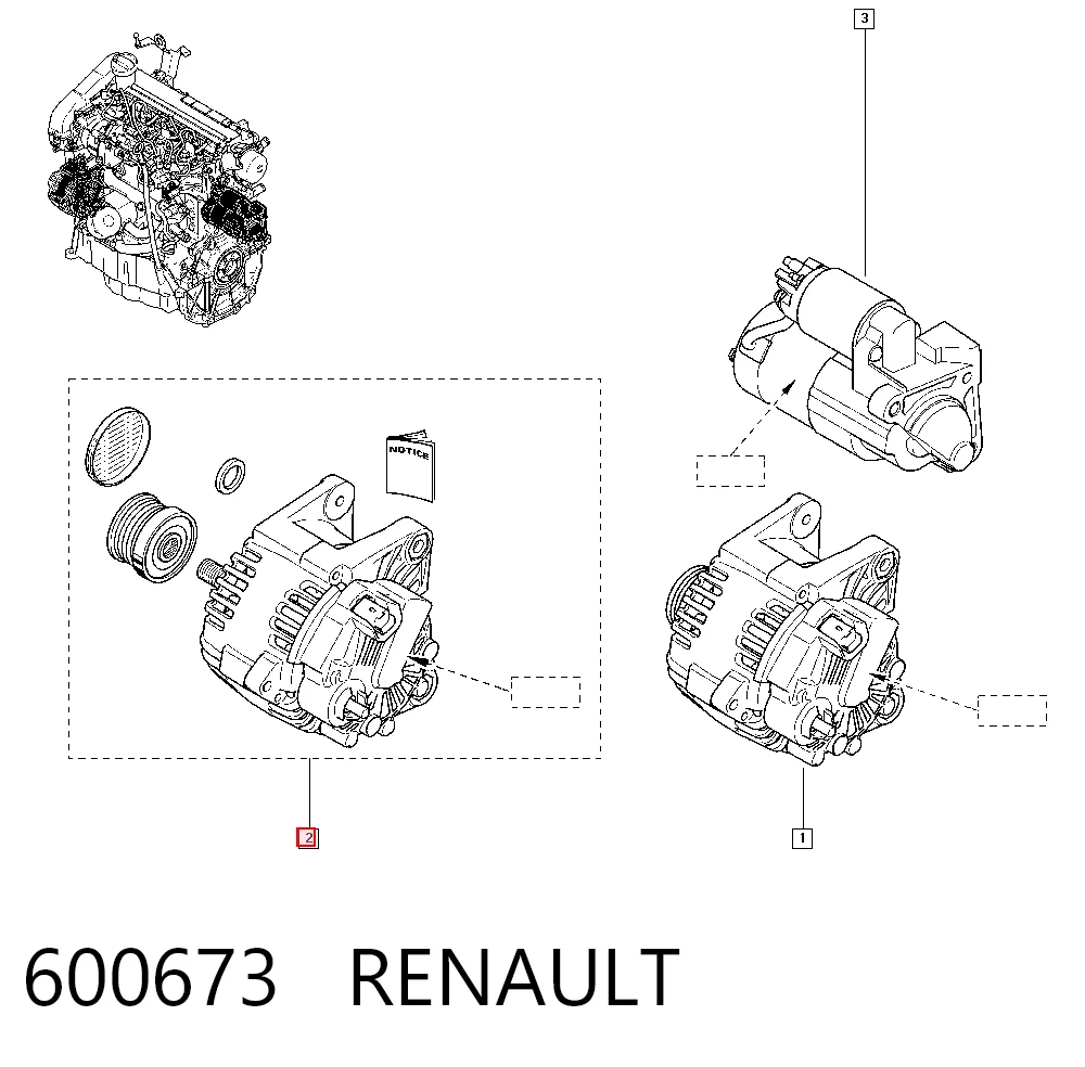  Генератор Renault Clio 