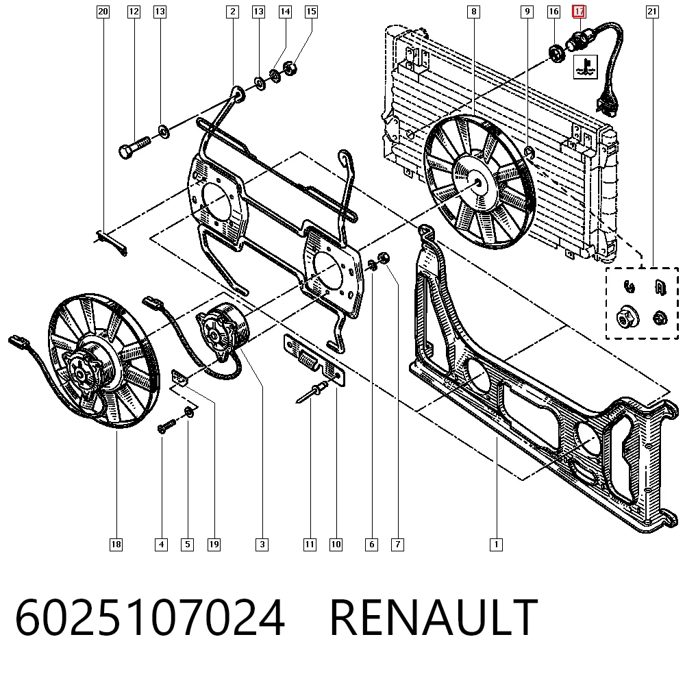  Датчик включення вентилятора Renault Trafic 1