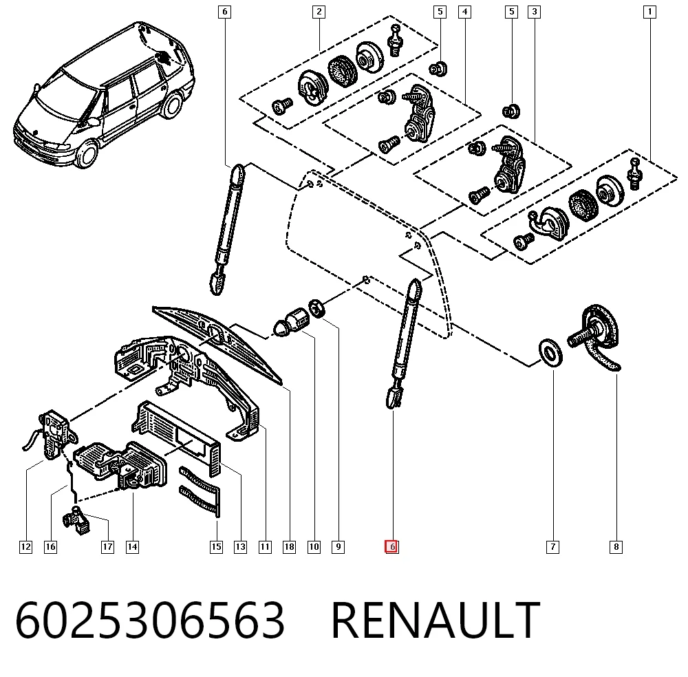 Амортизатор скла задніх, 3/5-ї двері (ляди) 430719022900 Magneti Marelli