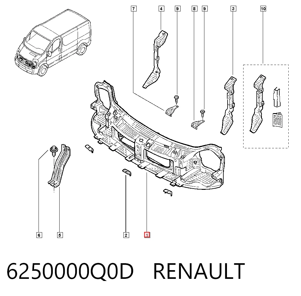 Купити 93857691 General Motors Установча панель передня