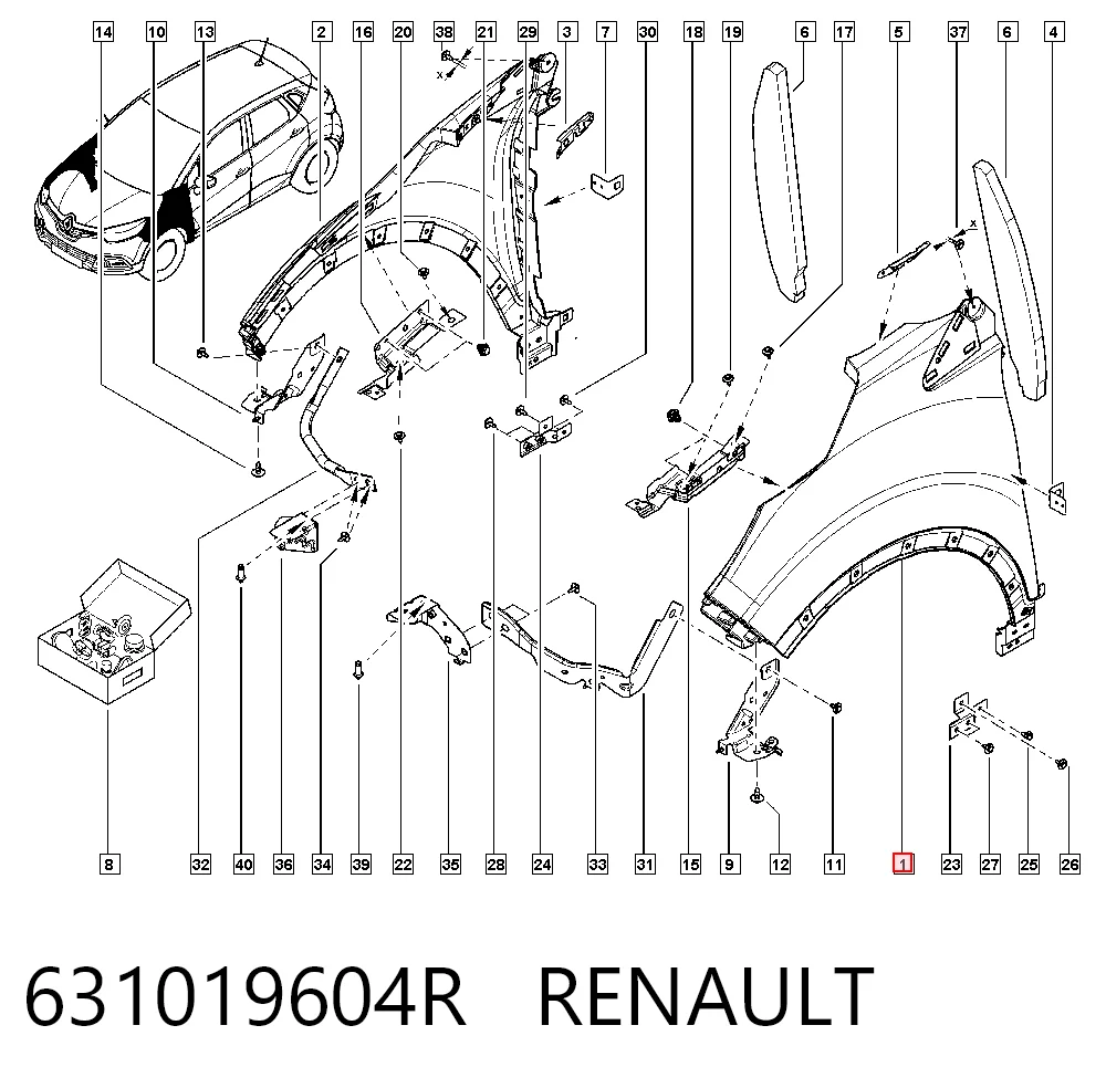 Купити REN08CA002Y Dega Крило переднє ліве