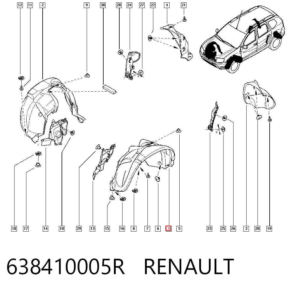 Підкрилок переднього крила, лівий AND 30821339 ціна, від 17.06 USD