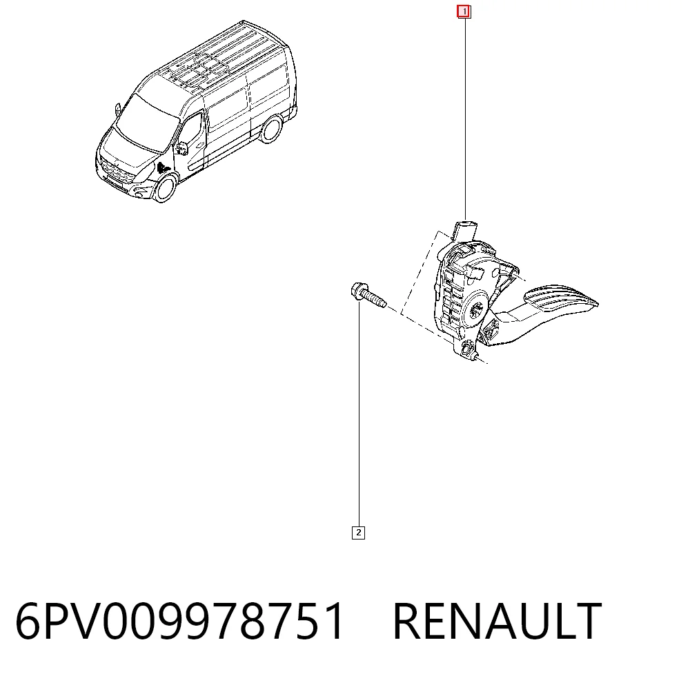 Підаль газу Peugeot/Citroen 95515333 ціна, від 48.68 USD