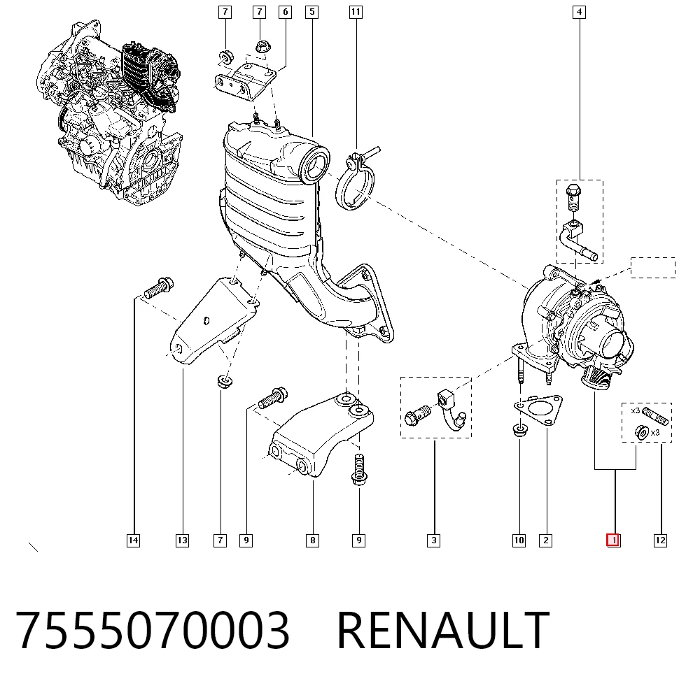 Турбіна Renault Laguna 2