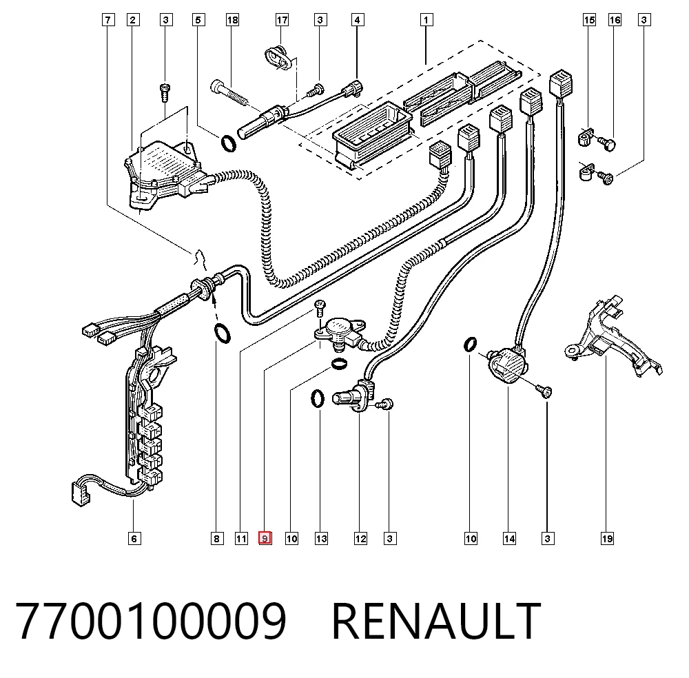 7700100009 Renault (RVI) Датчик показника тиску масла