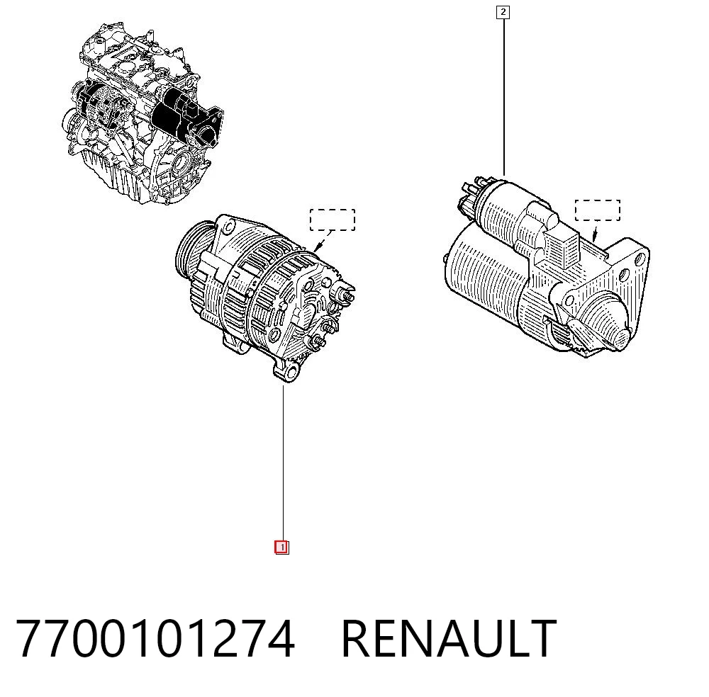 7700101274 Renault (RVI) Авто генератор