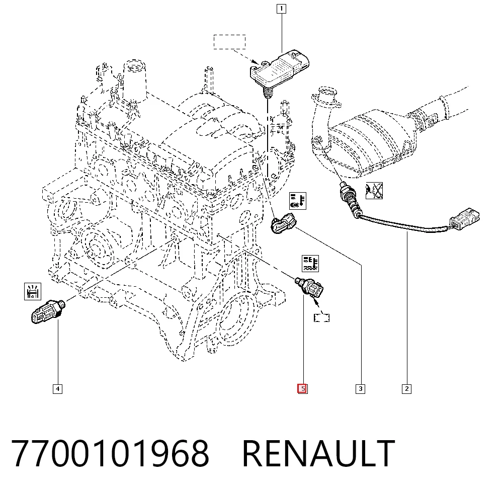 7700101968 Renault (RVI) Покажчик температури охолоджуючої рідини