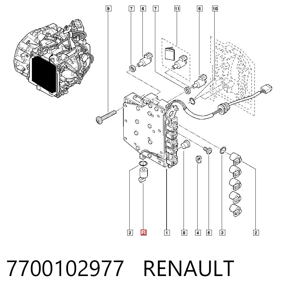 7700102977 Renault (RVI) Соленоїд автоматичної коробки передач