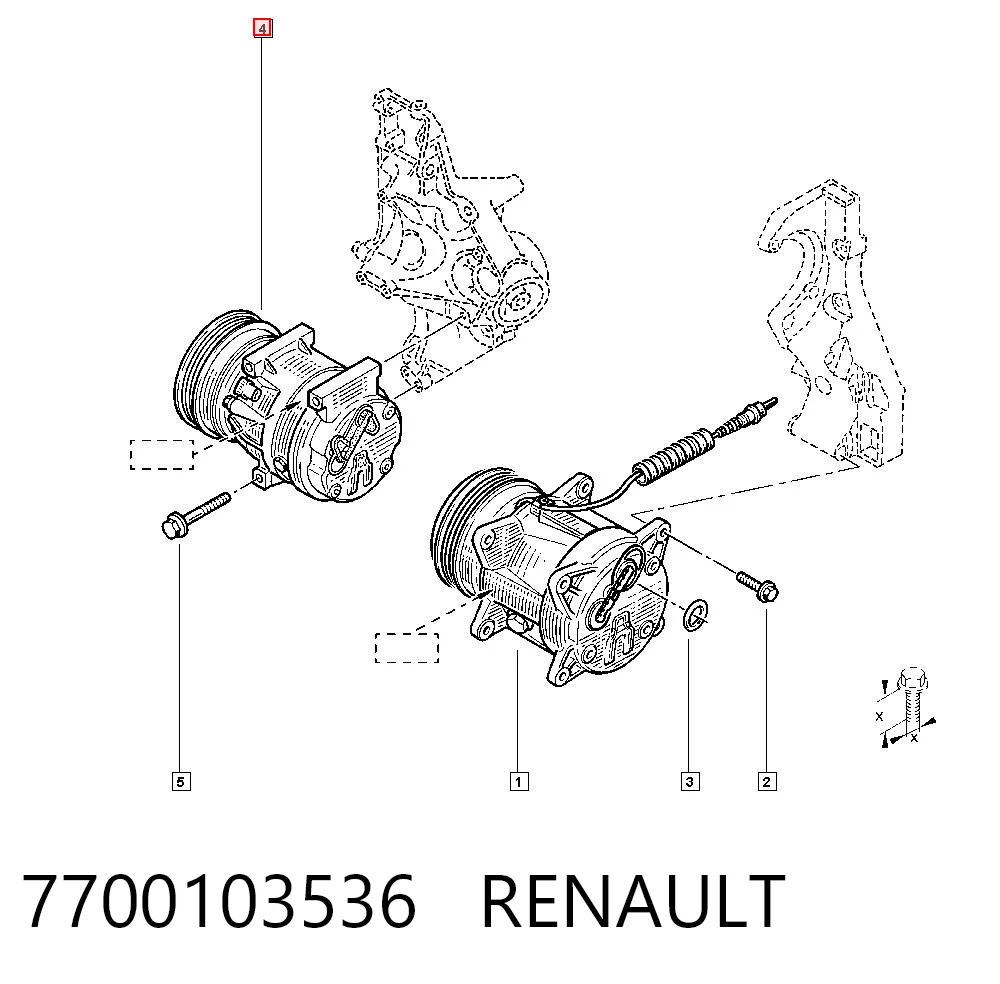 7700103536 Renault (RVI) Компресор холодоагенту