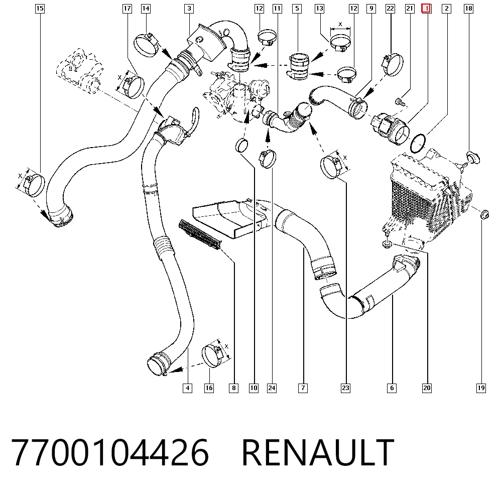 7700104426 Renault (RVI) Датчик витрати повітря
