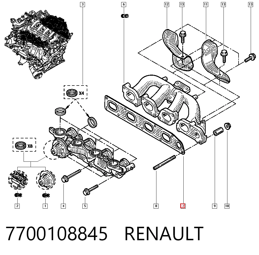 Прокладка колектора 93161900 General Motors