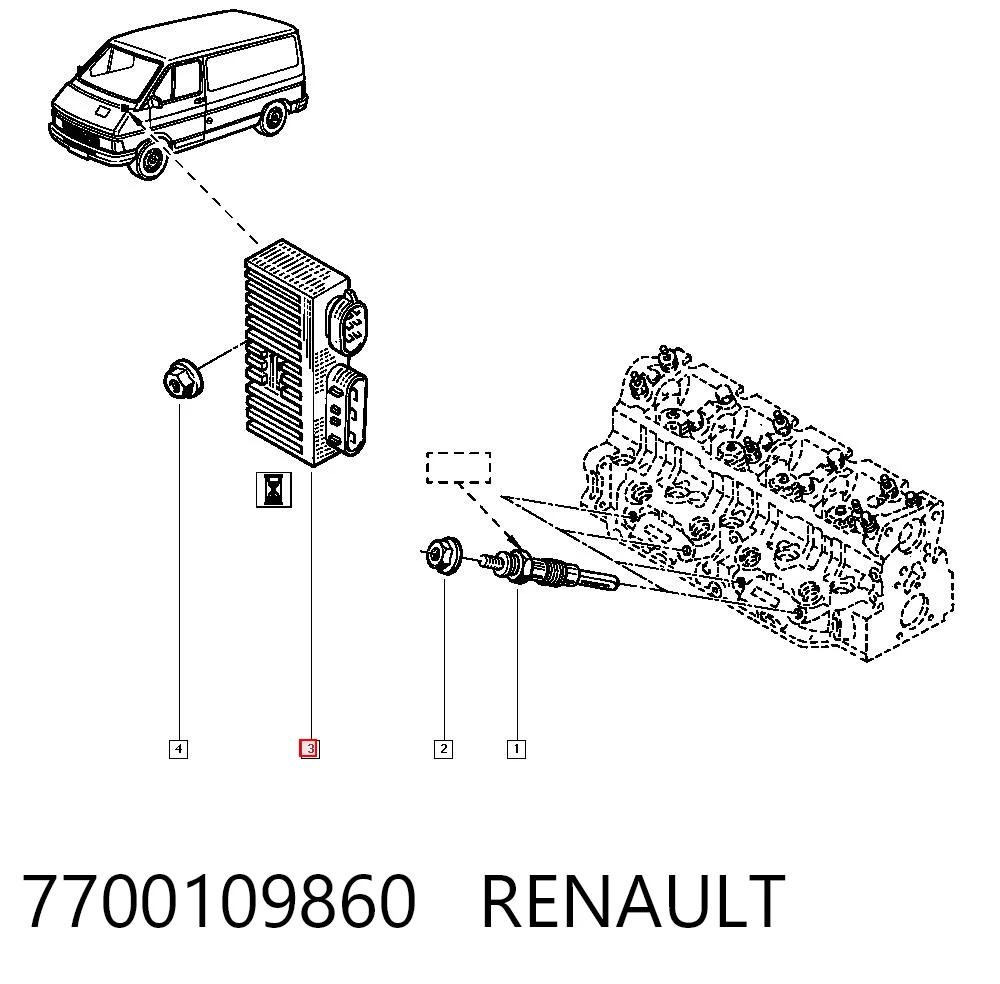 Реле свічок накалу на Renault Clio II BB, CB