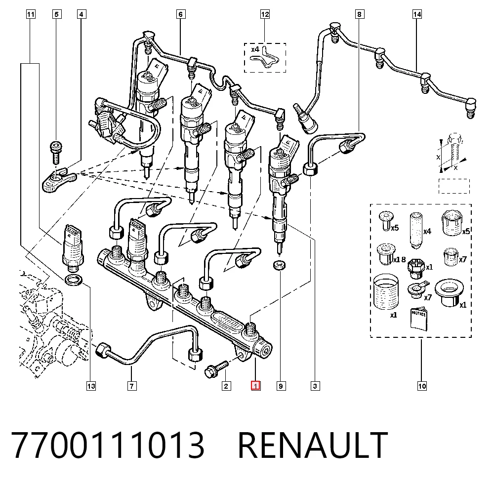  Датчик тиску палива Renault Trafic 1