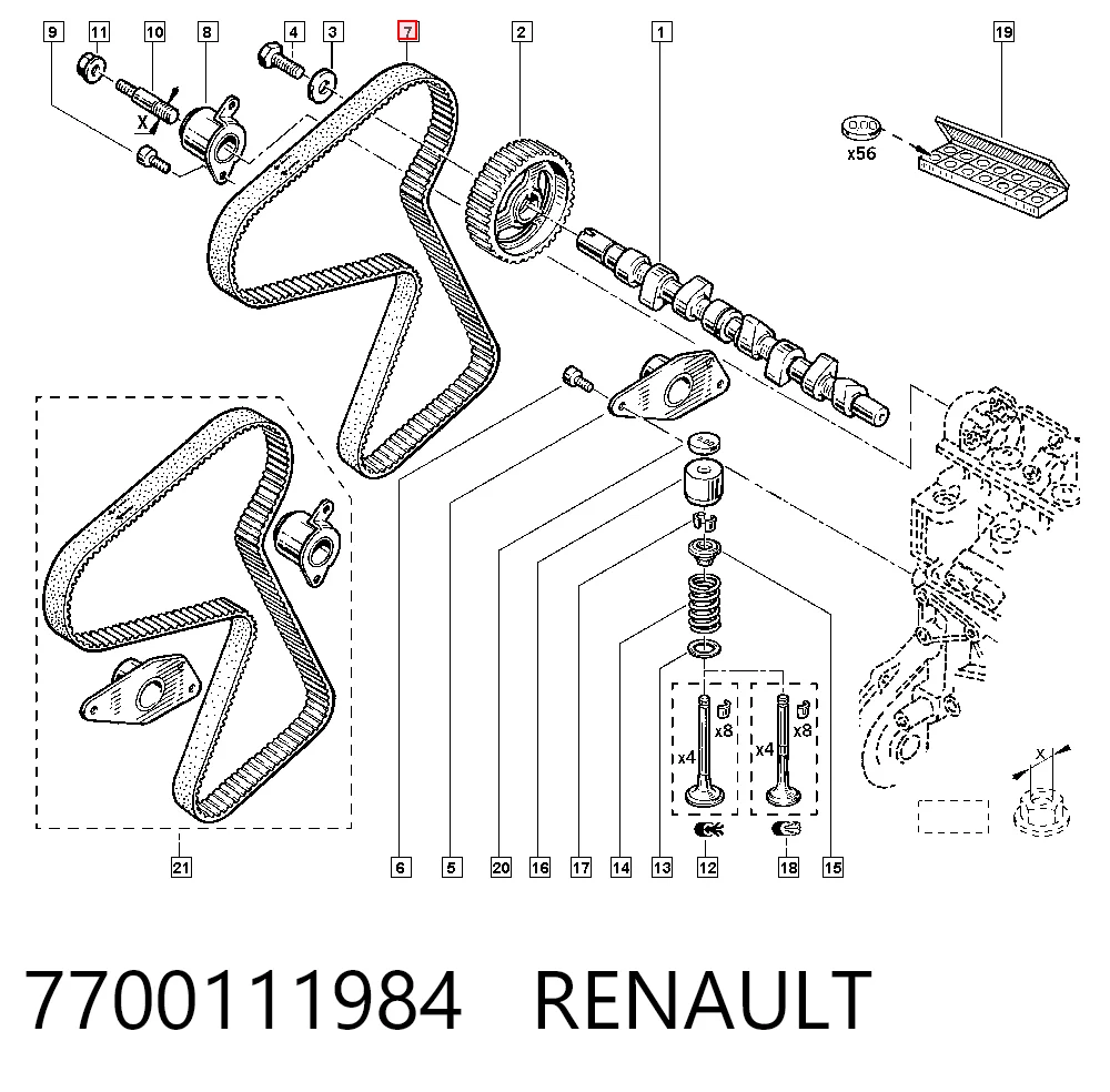  Ремінь ГРМ Renault Clio 1