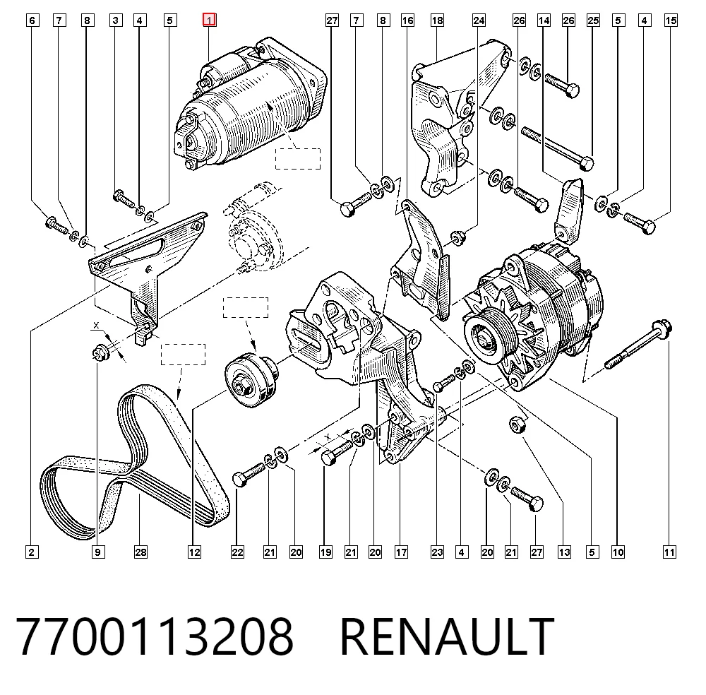 7700113208 Renault (RVI) Стартер двигуна