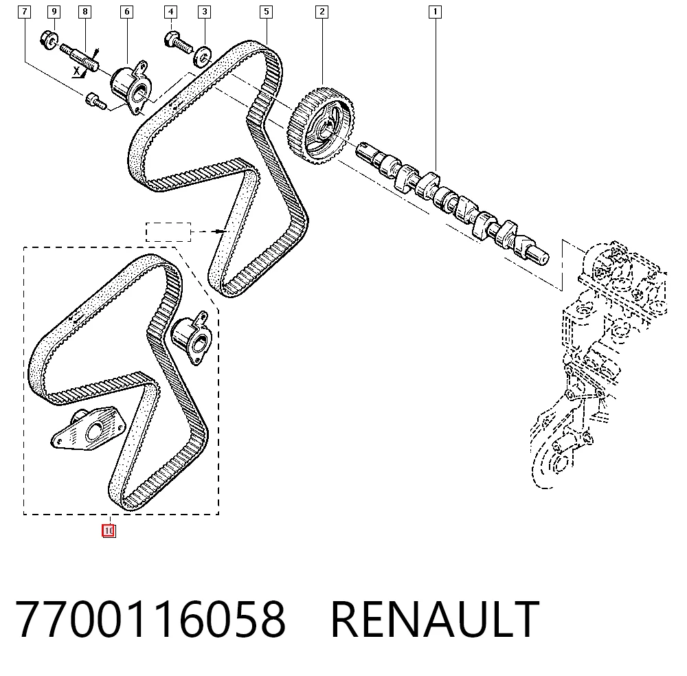  Ремінь ГРМ Renault Scenic 1