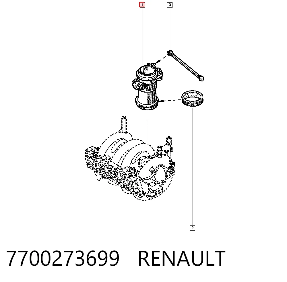 7700273699 Renault (RVI) Дросільна заслінка в зборі