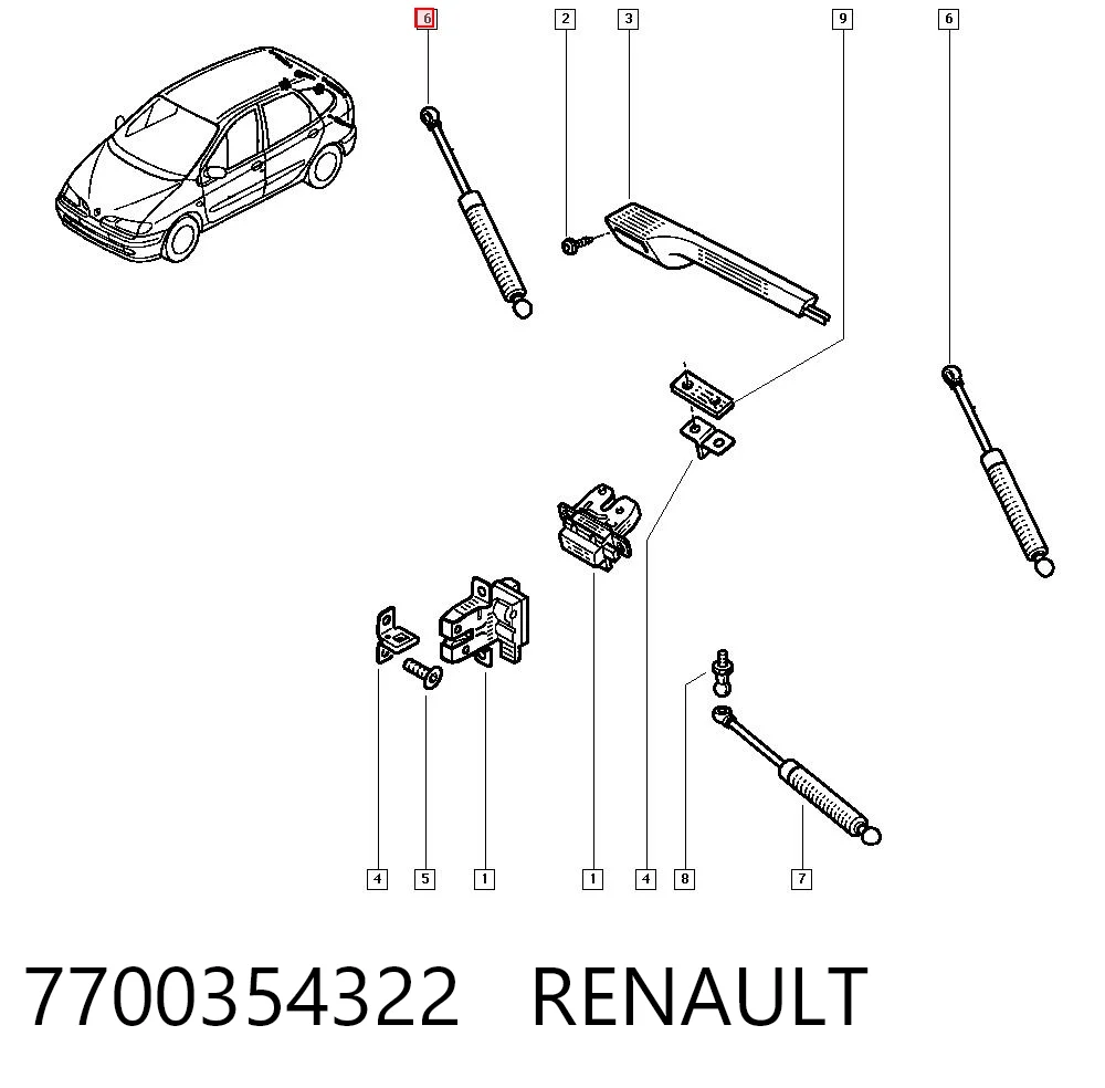 Амортизатор багажника 430719133200 Magneti Marelli