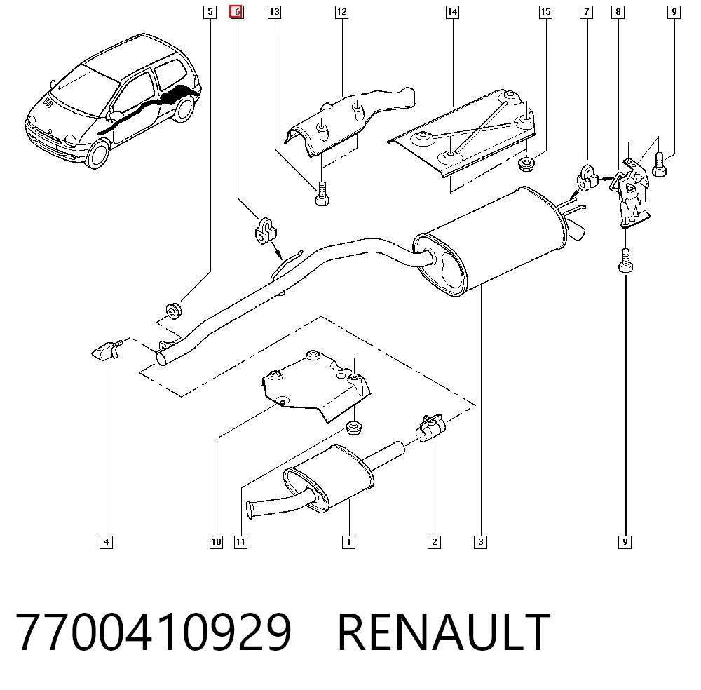  Подушка глушника Renault Twingo 1