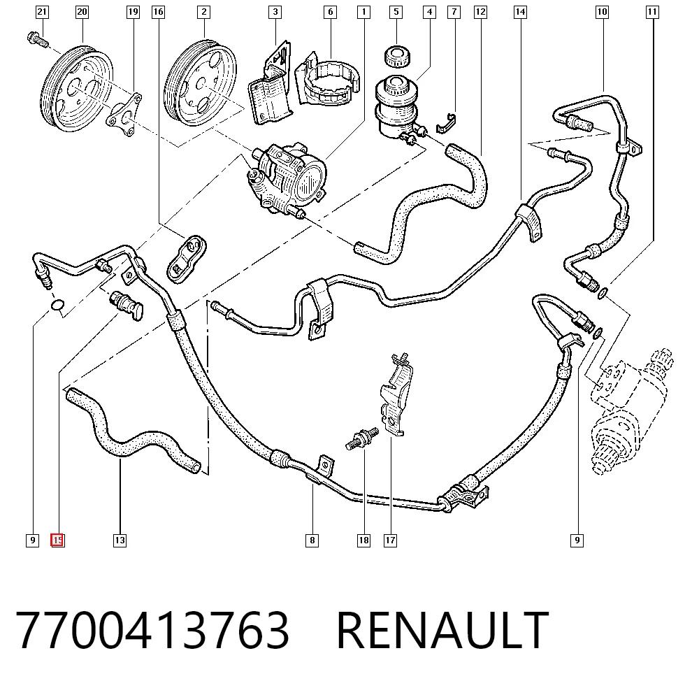 7700413763 Renault (RVI) Датчик насосу гідропідсилювача
